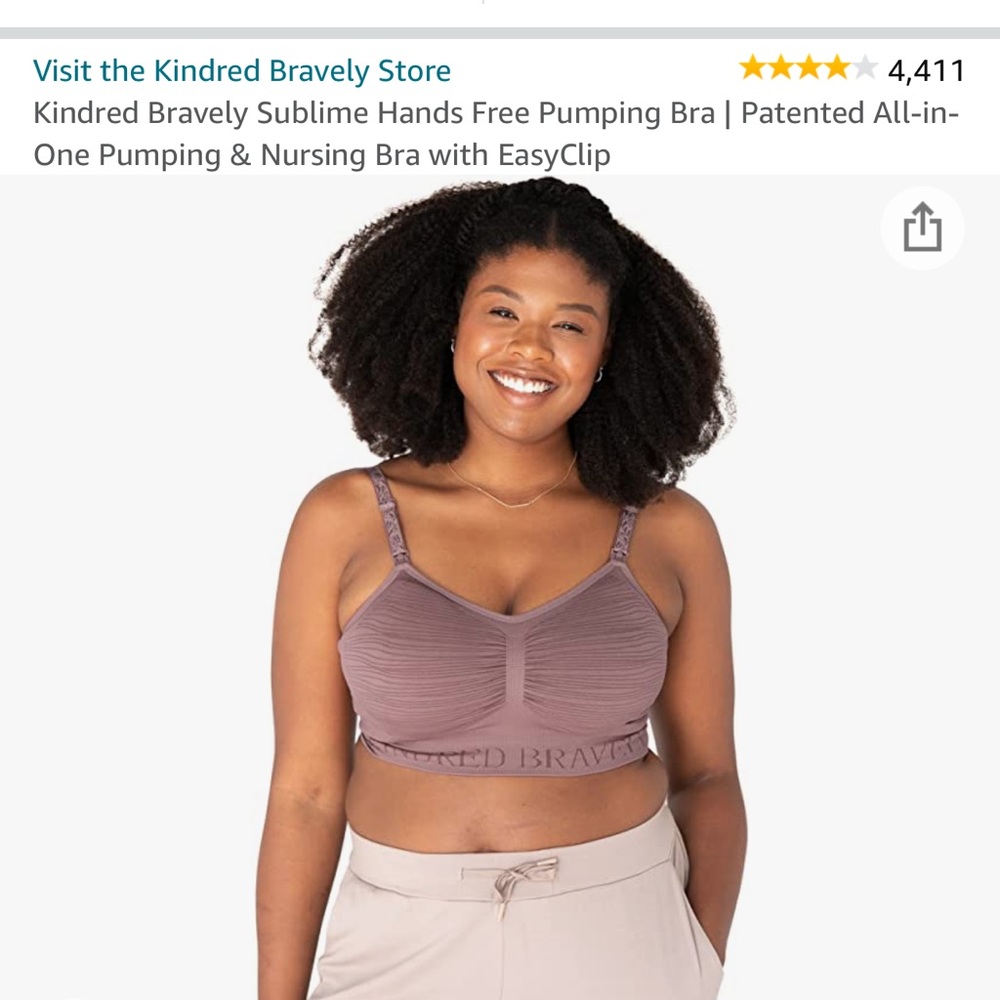 Kindred Bravely Sublime Handsfree Nursing and Pumping Bra- Twilight (Mauve)